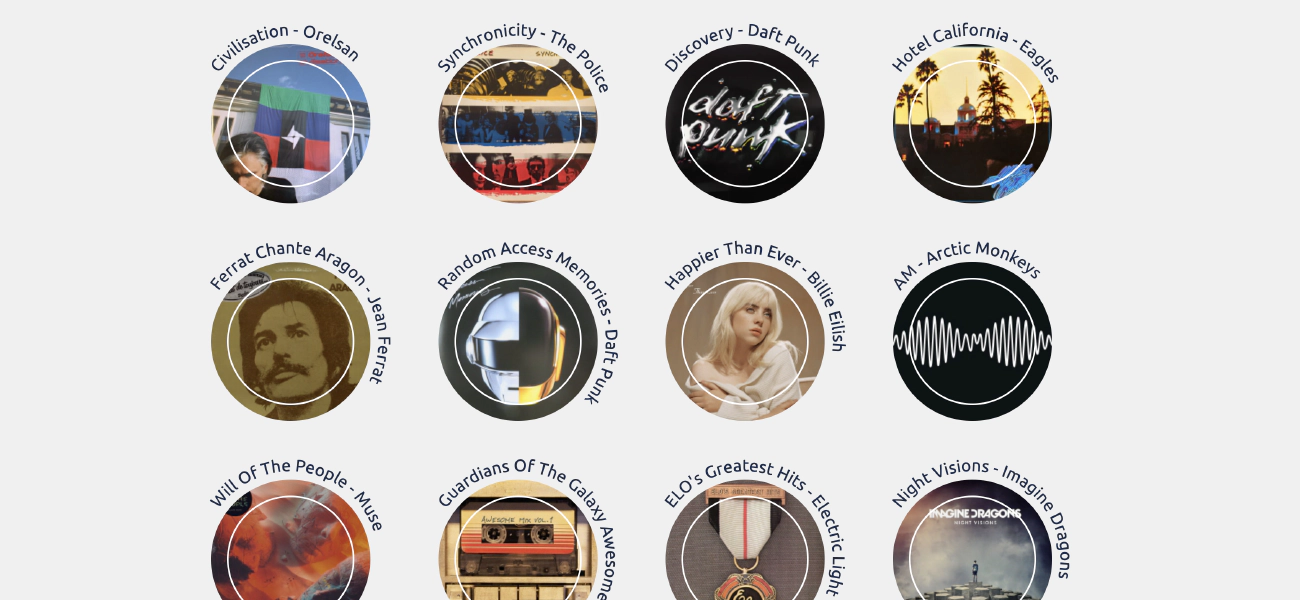 Displaying my vinyl collection from the Discogs API