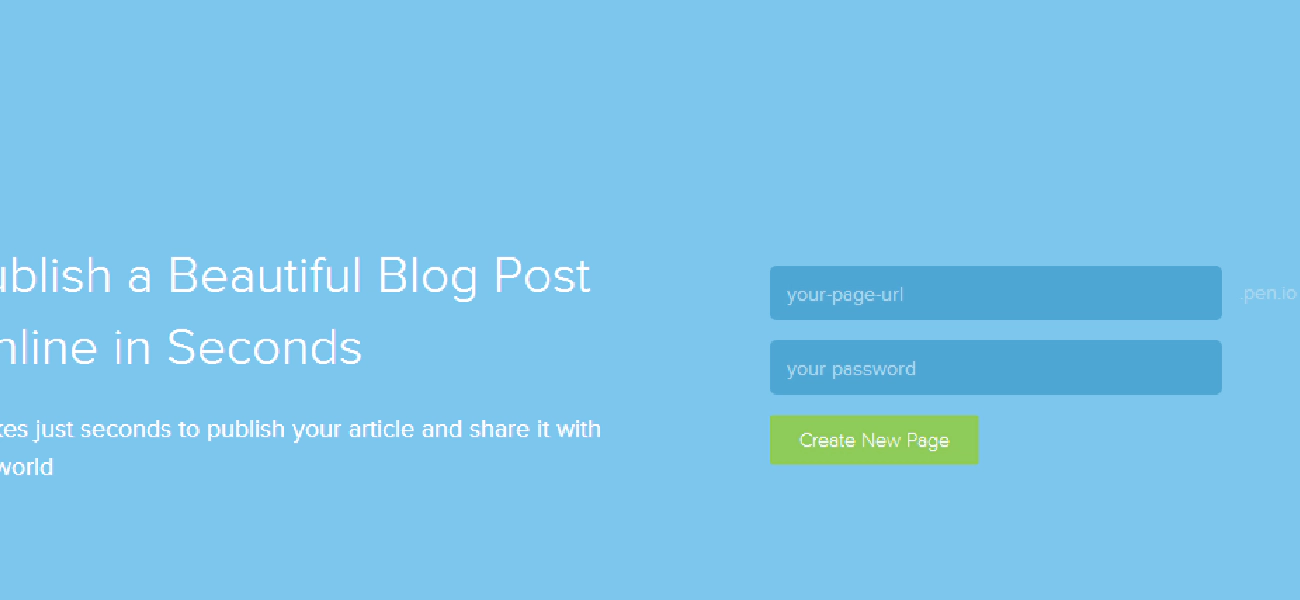 Pen.io : Créer une page web rapidement !